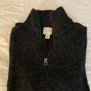 Men’s gray zip up wool sweater - never worn
